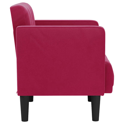 vidaXL Sessel mit Armlehnen Weinrot 53 cm Samt