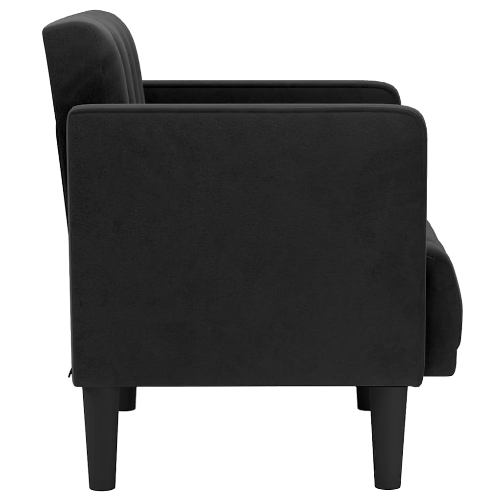 vidaXL Sessel mit Armlehnen Schwarz 53 cm Samt