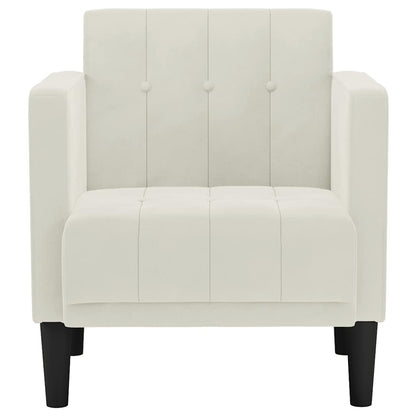 Sessel mit Armlehnen Creme 53 cm Samt