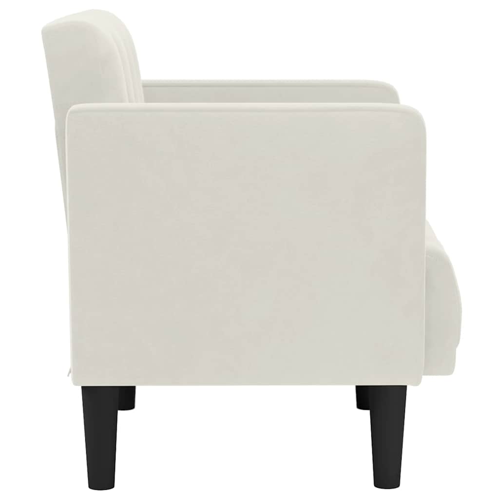 vidaXL Sessel mit Armlehnen Creme 53 cm Samt