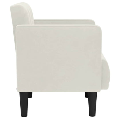 vidaXL Sessel mit Armlehnen Creme 53 cm Samt