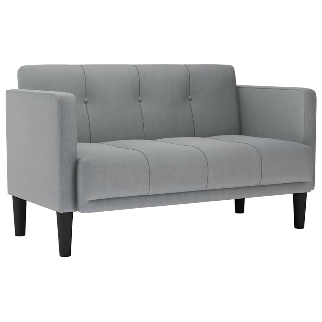 Zweisitzer-Sofa Hellgrau 111 cm Stoff