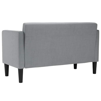 Zweisitzer-Sofa Hellgrau 111 cm Stoff