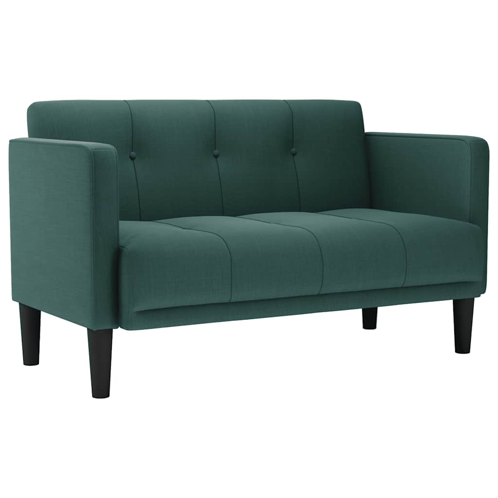 Zweisitzer-Sofa Dunkelgrün 111 cm Stoff