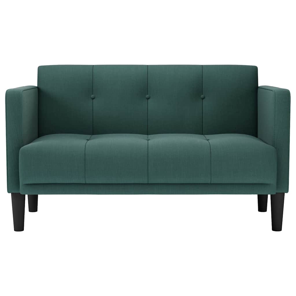 Zweisitzer-Sofa Dunkelgrün 111 cm Stoff