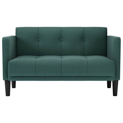 Zweisitzer-Sofa Dunkelgrün 111 cm Stoff