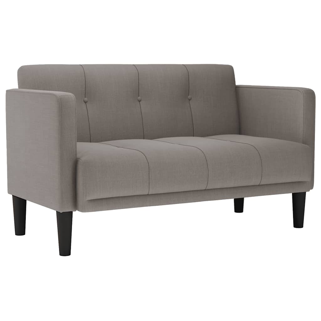 Zweisitzer-Sofa Taupe 111 cm Stoff