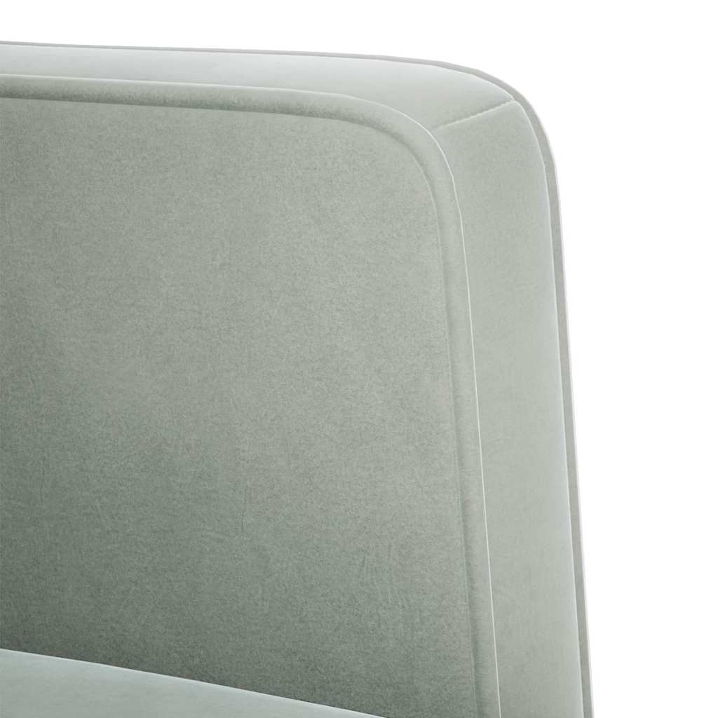 Zweisitzer-Sofa Hellgrau 111 cm Samt