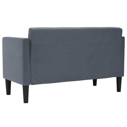 Zweisitzer-Sofa Dunkelgrau 111 cm Samt