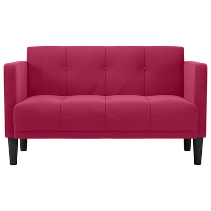 Zweisitzer-Sofa Weinrot 111 cm Samt