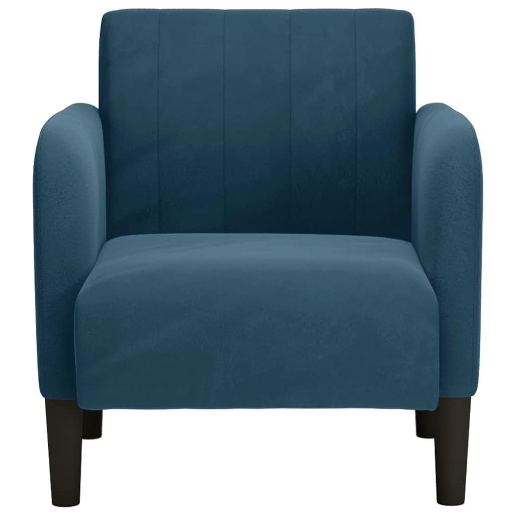 Sessel mit Armlehnen Blau 54 cm Samt