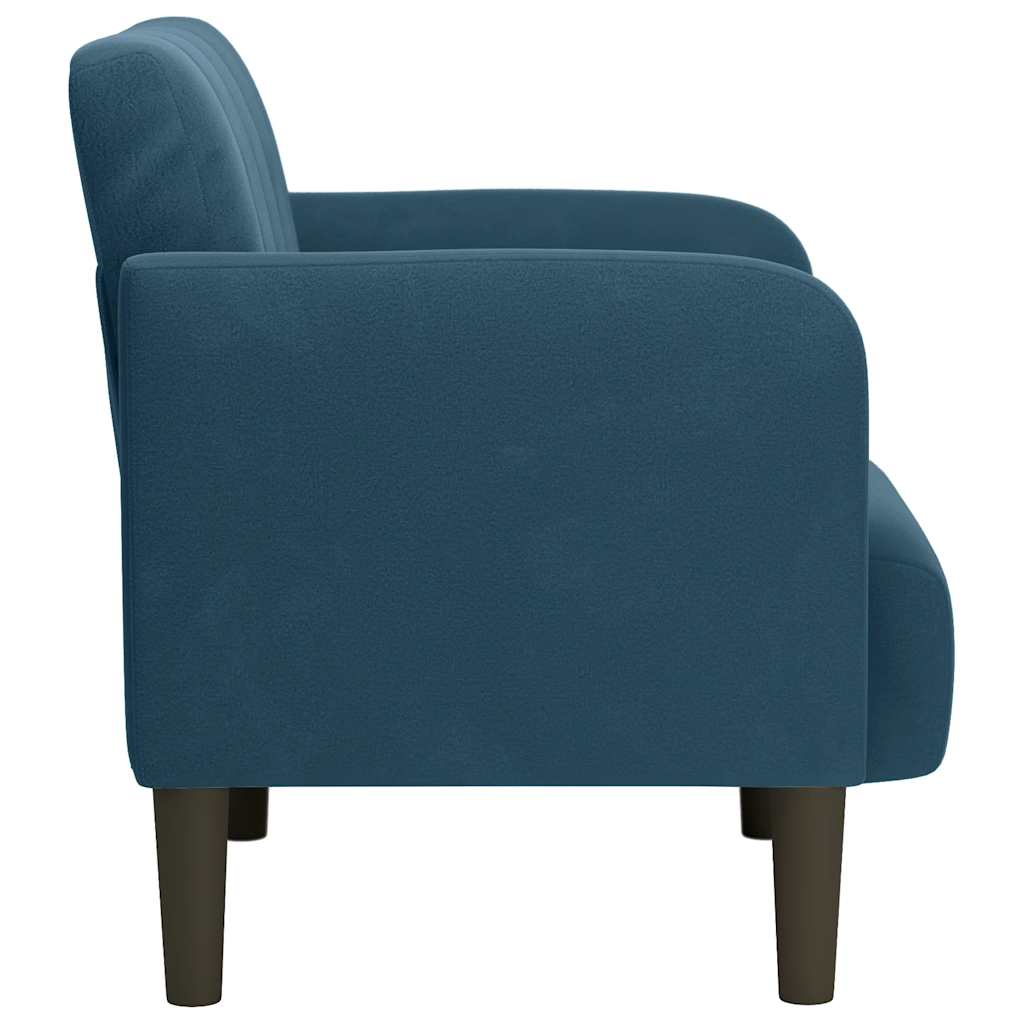 vidaXL Sessel mit Armlehnen Blau 54 cm Samt