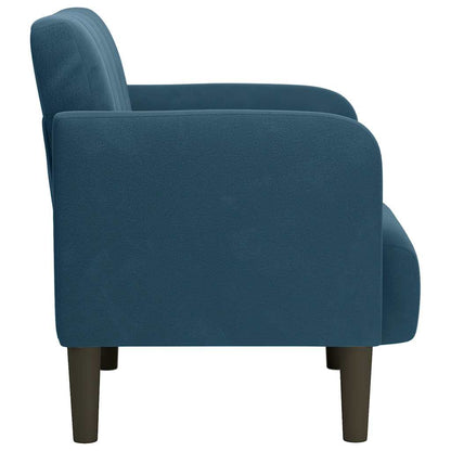 vidaXL Sessel mit Armlehnen Blau 54 cm Samt