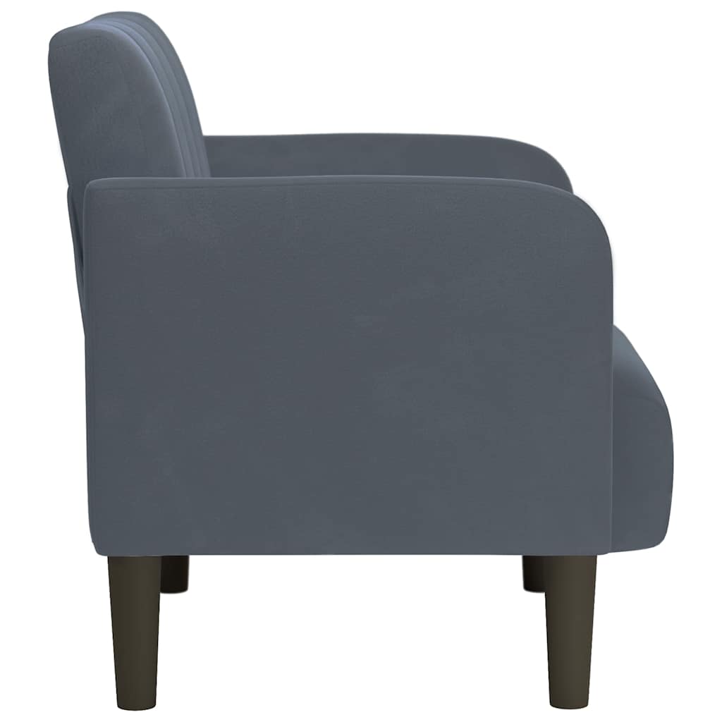 vidaXL Sessel mit Armlehnen Dunkelgrau 54 cm Samt