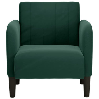 vidaXL Sessel mit Armlehnen Dunkelgrün 54 cm Samt