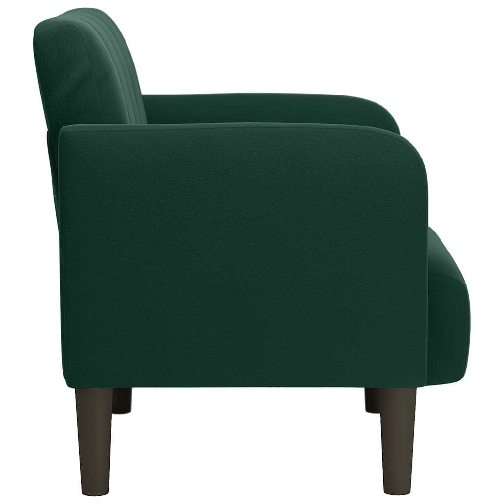 vidaXL Sessel mit Armlehnen Dunkelgrün 54 cm Samt