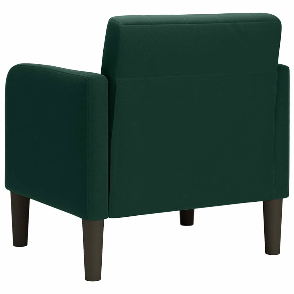vidaXL Sessel mit Armlehnen Dunkelgrün 54 cm Samt