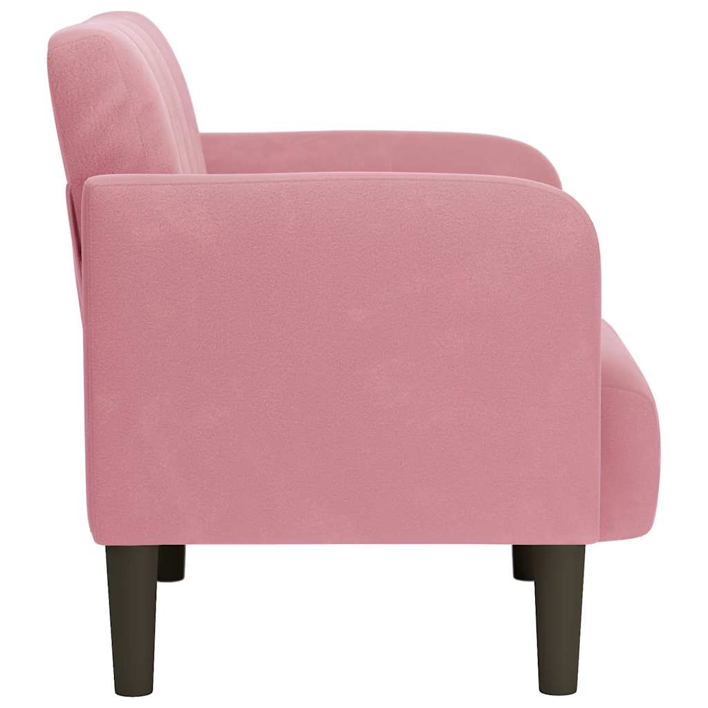 vidaXL Sessel mit Armlehnen Rosa 54 cm Samt