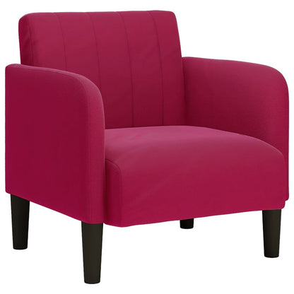 vidaXL Sessel mit Armlehnen Weinrot 54 cm Samt