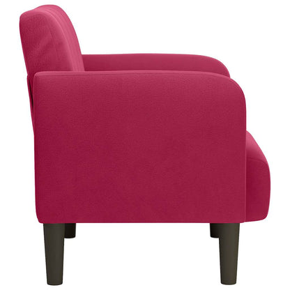 vidaXL Sessel mit Armlehnen Weinrot 54 cm Samt