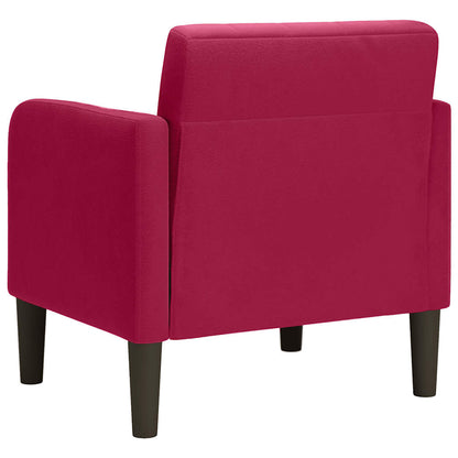 vidaXL Sessel mit Armlehnen Weinrot 54 cm Samt