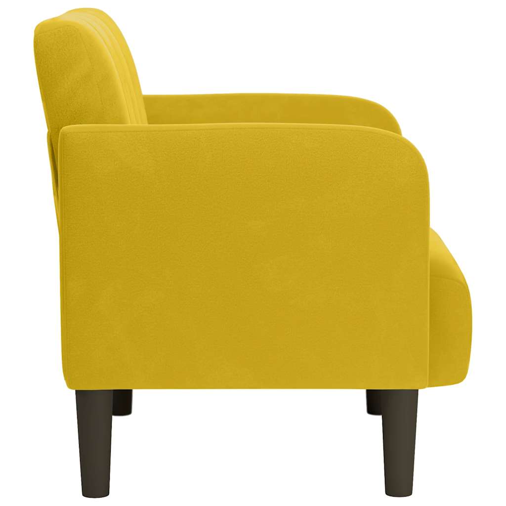 vidaXL Sessel mit Armlehnen Gelb 54 cm Samt