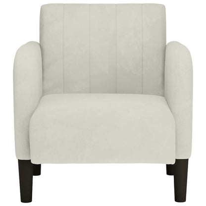 Sessel mit Armlehnen Creme 54 cm Samt