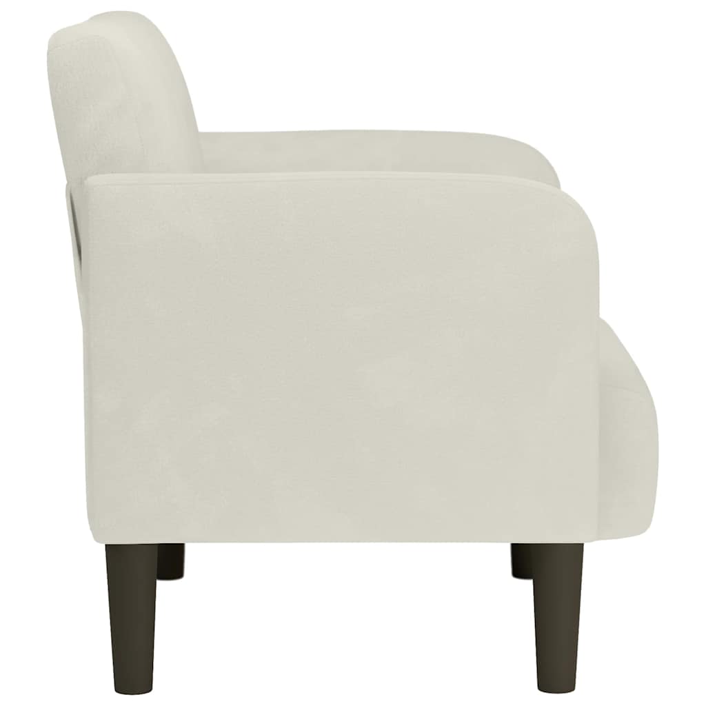 vidaXL Sessel mit Armlehnen Creme 54 cm Samt