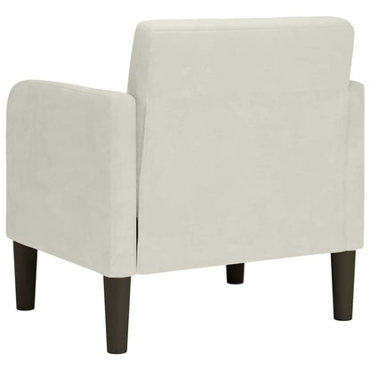 Sessel mit Armlehnen Creme 54 cm Samt