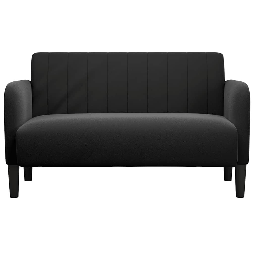 Zweisitzer-Sofa Schwarz 109 cm Samt