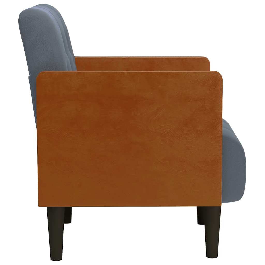 vidaXL Sessel mit Armlehnen Dunkelgrau 55 cm Samt