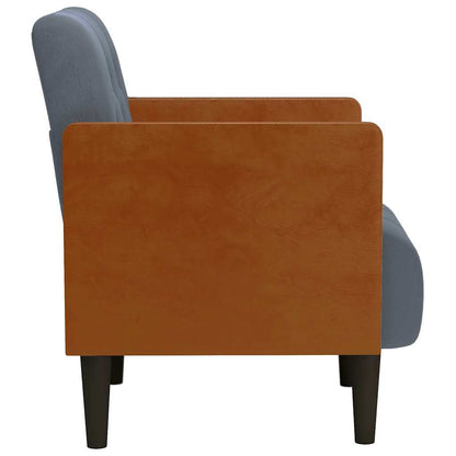vidaXL Sessel mit Armlehnen Dunkelgrau 55 cm Samt