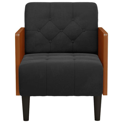 vidaXL Sessel mit Armlehnen Schwarz 55 cm Samt