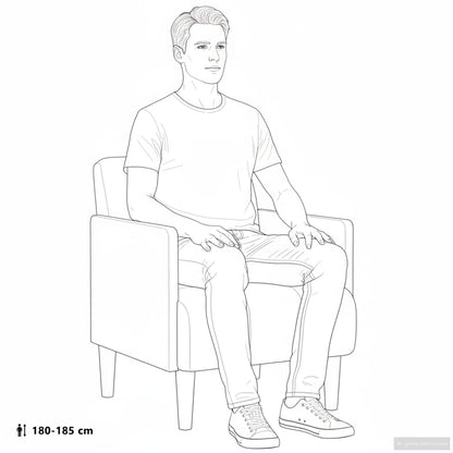 Sessel mit Armlehnen Braun 55 cm Samt