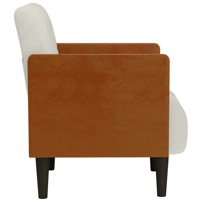 vidaXL Sessel mit Armlehnen Creme 55 cm Samt