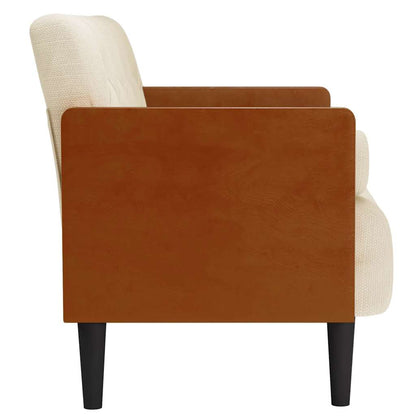 vidaXL Zweisitzer-Sofa mit Nackenrollen 110 cm Leinen