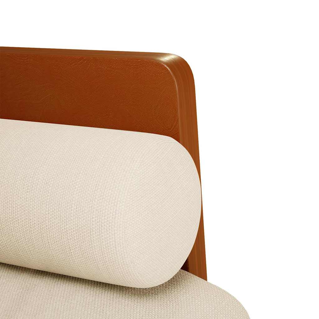 vidaXL Zweisitzer-Sofa mit Nackenrollen 110 cm Leinen