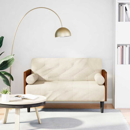 vidaXL Zweisitzer-Sofa mit Nackenrollen 110 cm Leinen