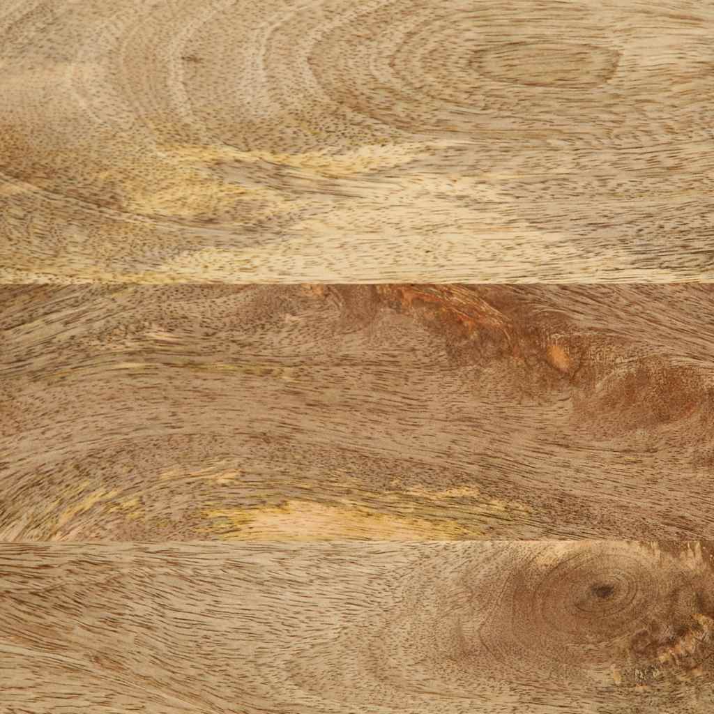 vidaXL Nachttisch Schwarz 40x33,5x46 cm Raues Mangoholz
