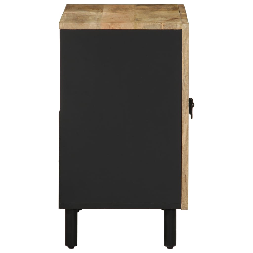 vidaXL Meuble sous-vasque noir 62x33x58 cm bois de manguier massif