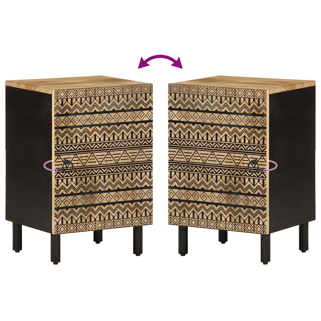 vidaXL Badschrank 38x33,5x58 cm Massivholz Mango