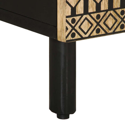 vidaXL Badschrank 38x33,5x58 cm Massivholz Mango