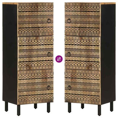 Highboard 40x33,5x110 cm Raues Mangoholz