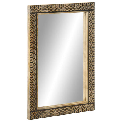 vidaXL Miroir de salle de bain 50x70 cm en bois de manguier massif et verre