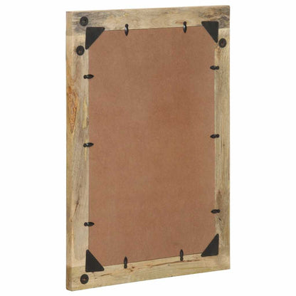 vidaXL Miroir de salle de bain 50x70 cm en bois de manguier massif et verre