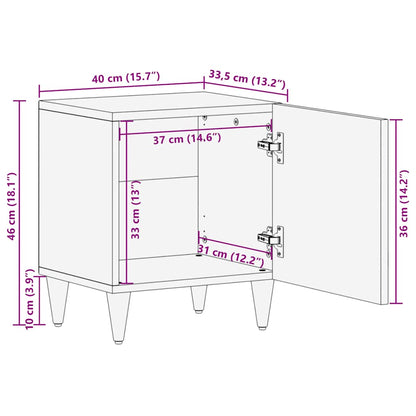 vidaXL Nachttische 2 Stk. 40x33,5x46 cm Massivholz Mango
