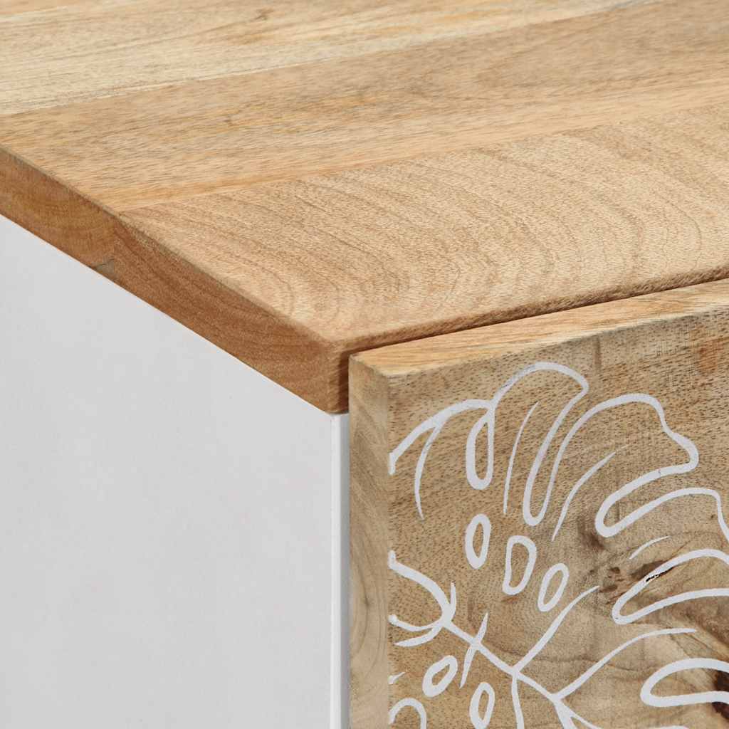 vidaXL Nachttische 2 Stk. 40x33,5x46 cm Massivholz Mango