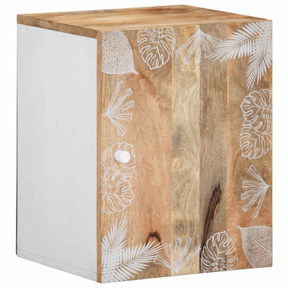vidaXL Bad-Hängeschrank 38x33,5x48 cm Massivholz Mango