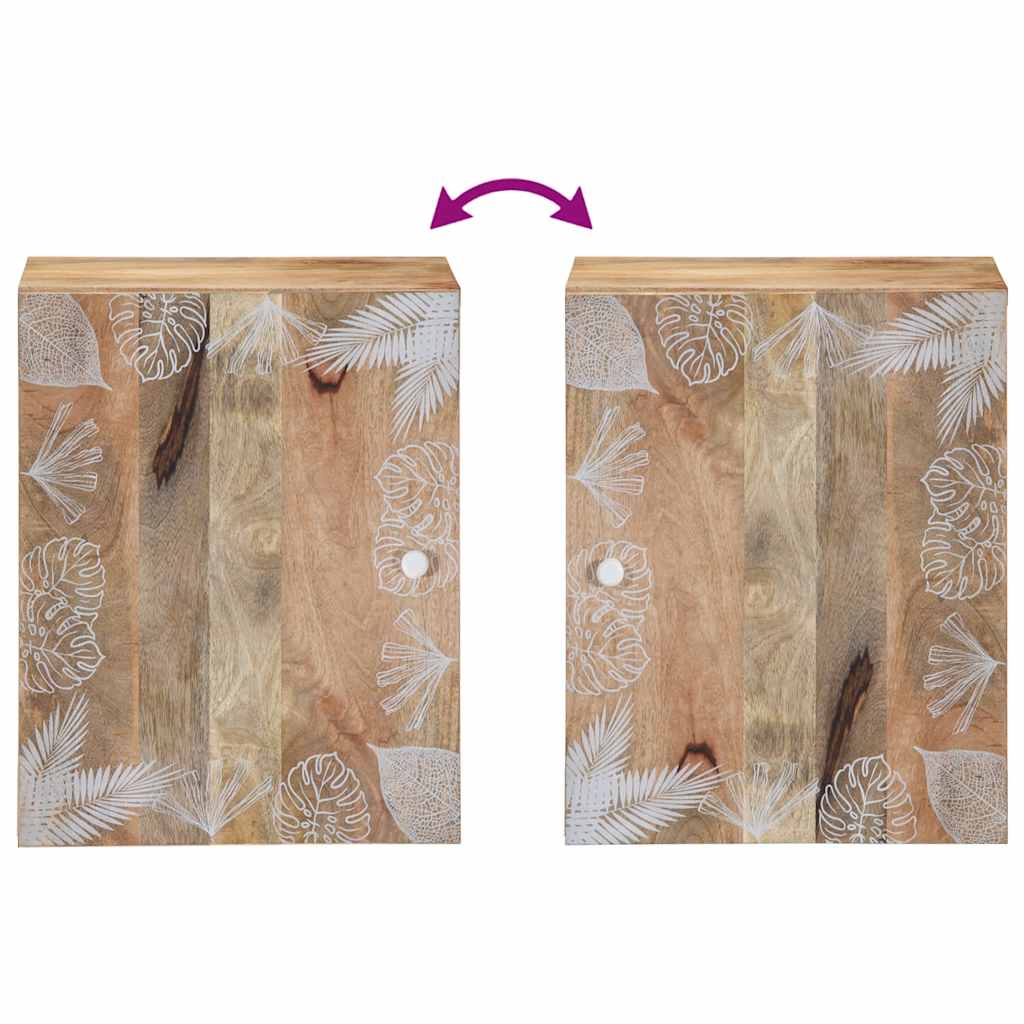 vidaXL Bad-Hängeschrank 38x33,5x48 cm Massivholz Mango