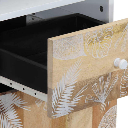 vidaXL Badschrank 38x33,5x160 cm Massivholz Mango